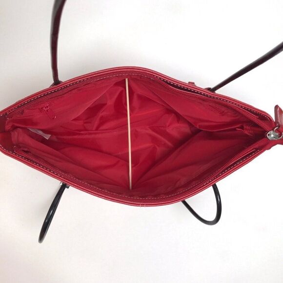 Vintage 90s Vampy Grunge Red Shoulder Bag Streetwear Baddie Underarm Purse - Picture 4 of 8